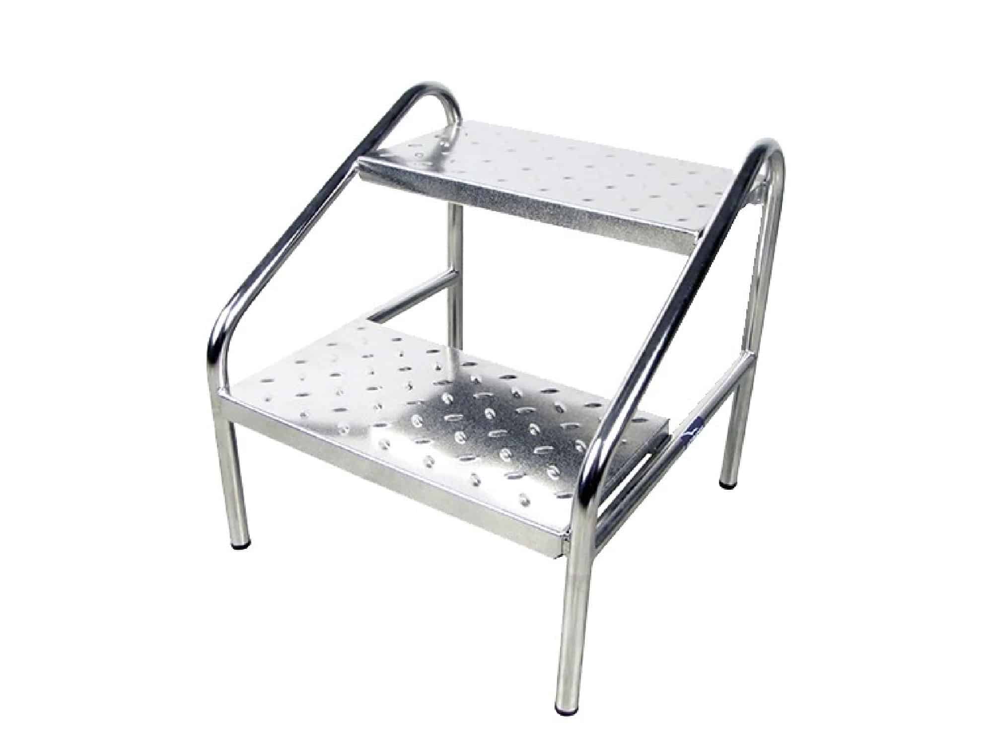 Escabeau inox à 2 marches