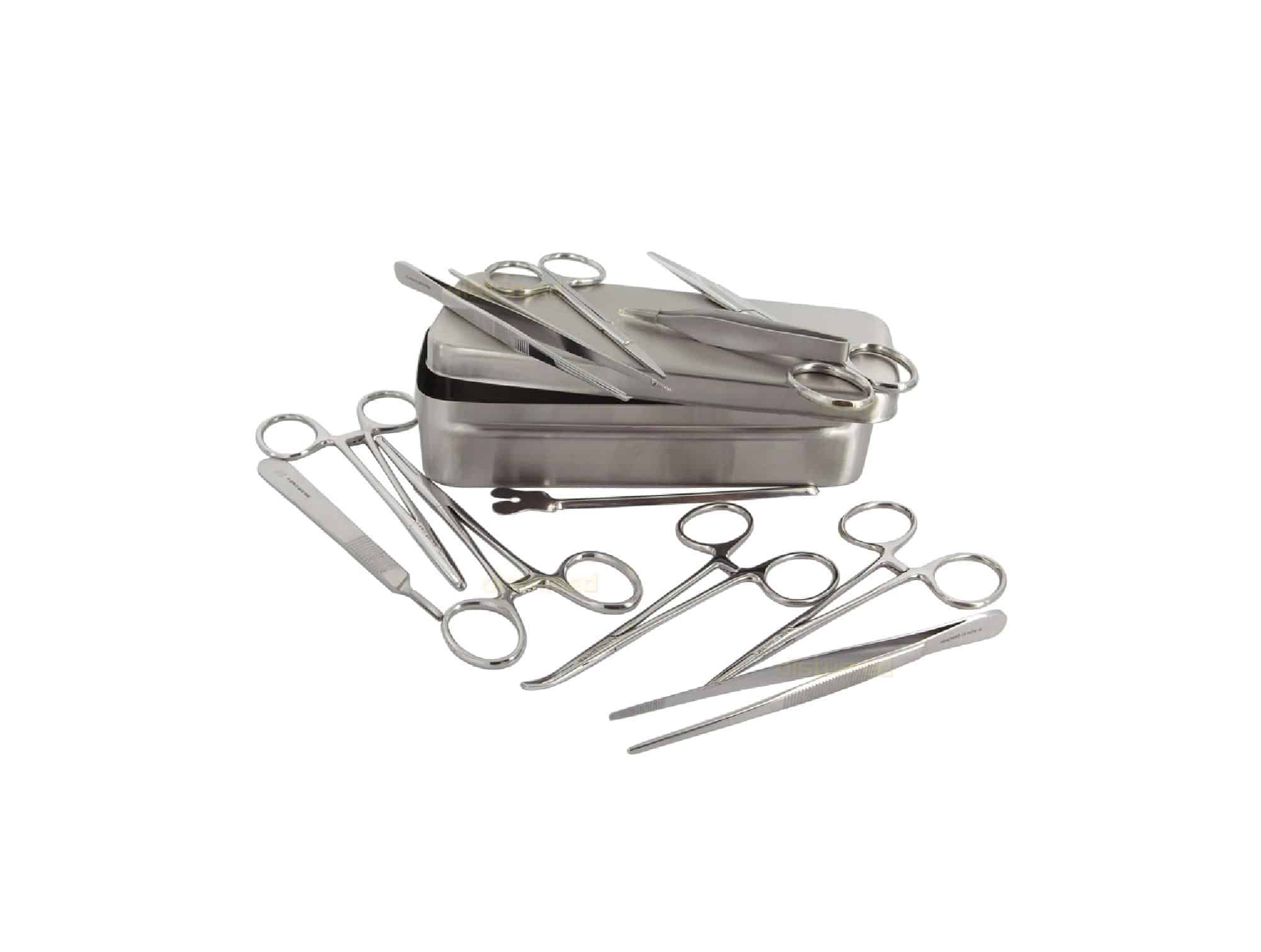 Set d’instruments de petite chirurgie en acier inoxydable (11 pièces) Care&Cure Surgical