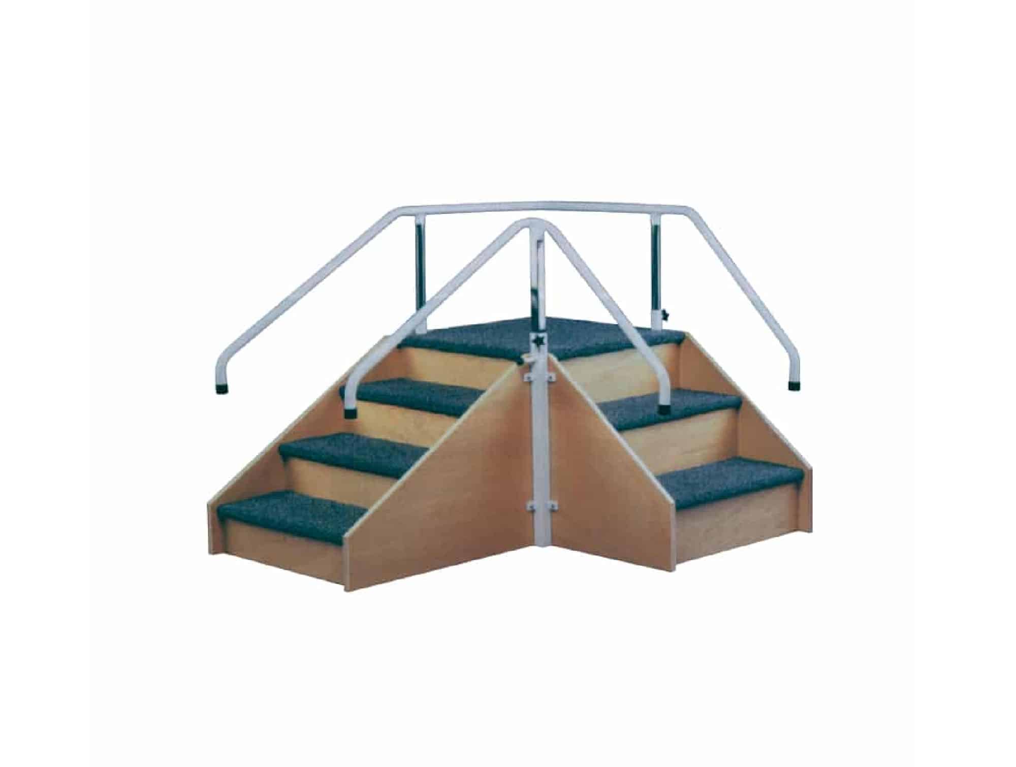 Escalier d’angle à hauteur réglable