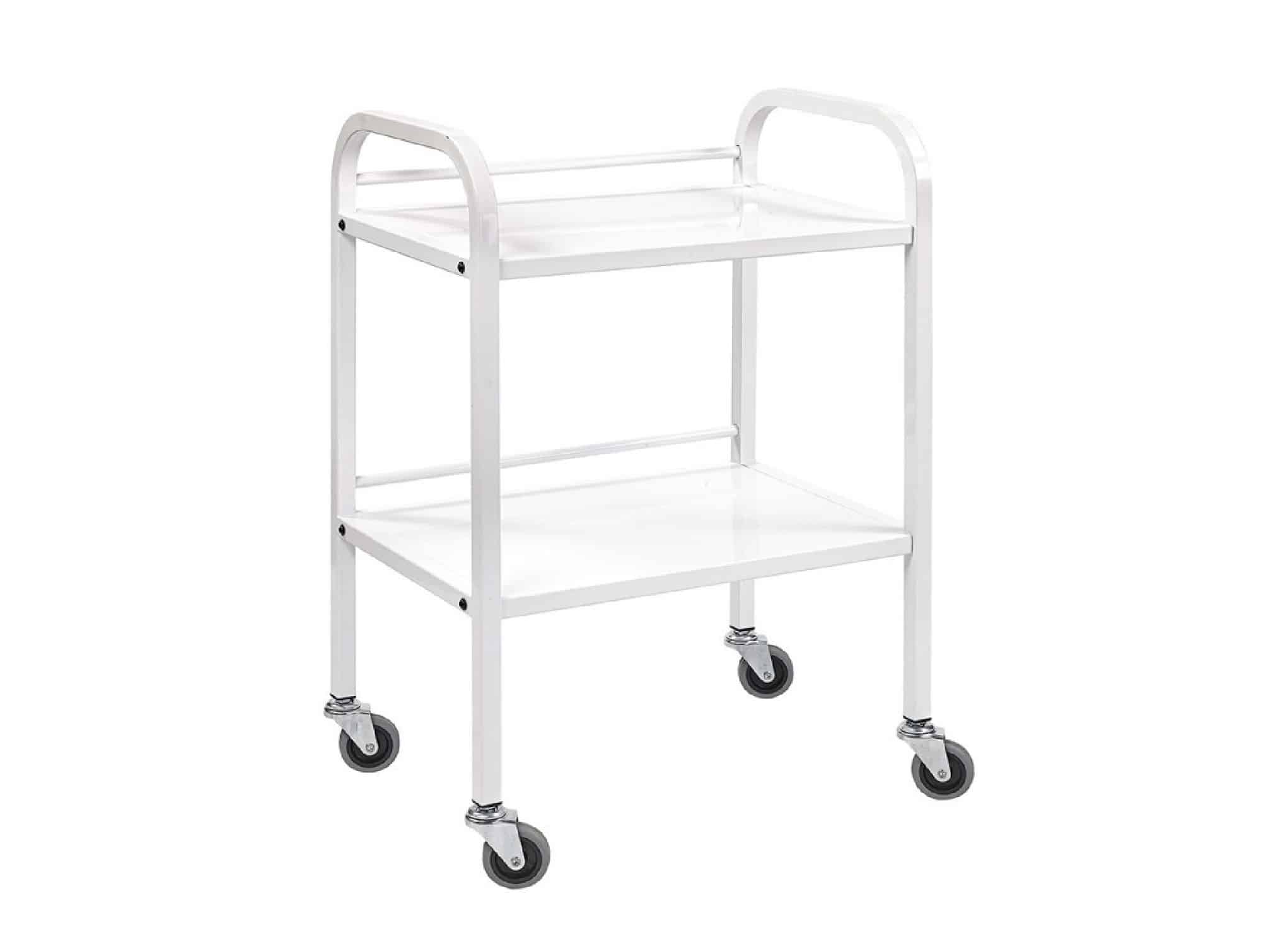 Guéridon métallique à 2 plateaux